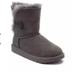 Gray one button uggs